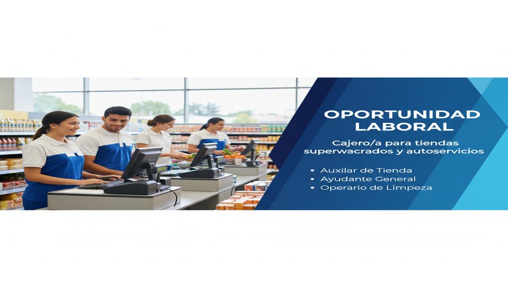 Cajero/a para tiendas supermercados y autoservicios
