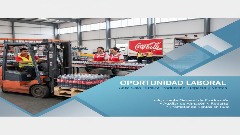 Oportunidades laborales en Coca Cola FEMSA en produccion reparto y ventas